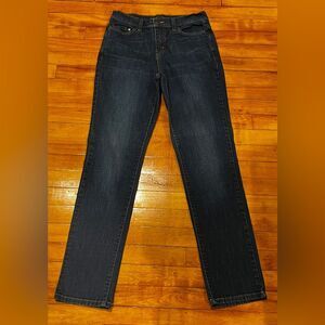 Levi's The Original Jeans Perfectly Slimming 512 Jeans Dark Blue Wash Size 10